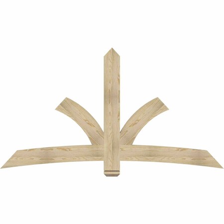 Ekena Millwork Davenport Rough Sawn Timber Gable Bracket, Douglas Fir, 84"W x 45"H x 2"D x 6"F, 13/12 Pitch GBW084X45X0206DAV00RDF